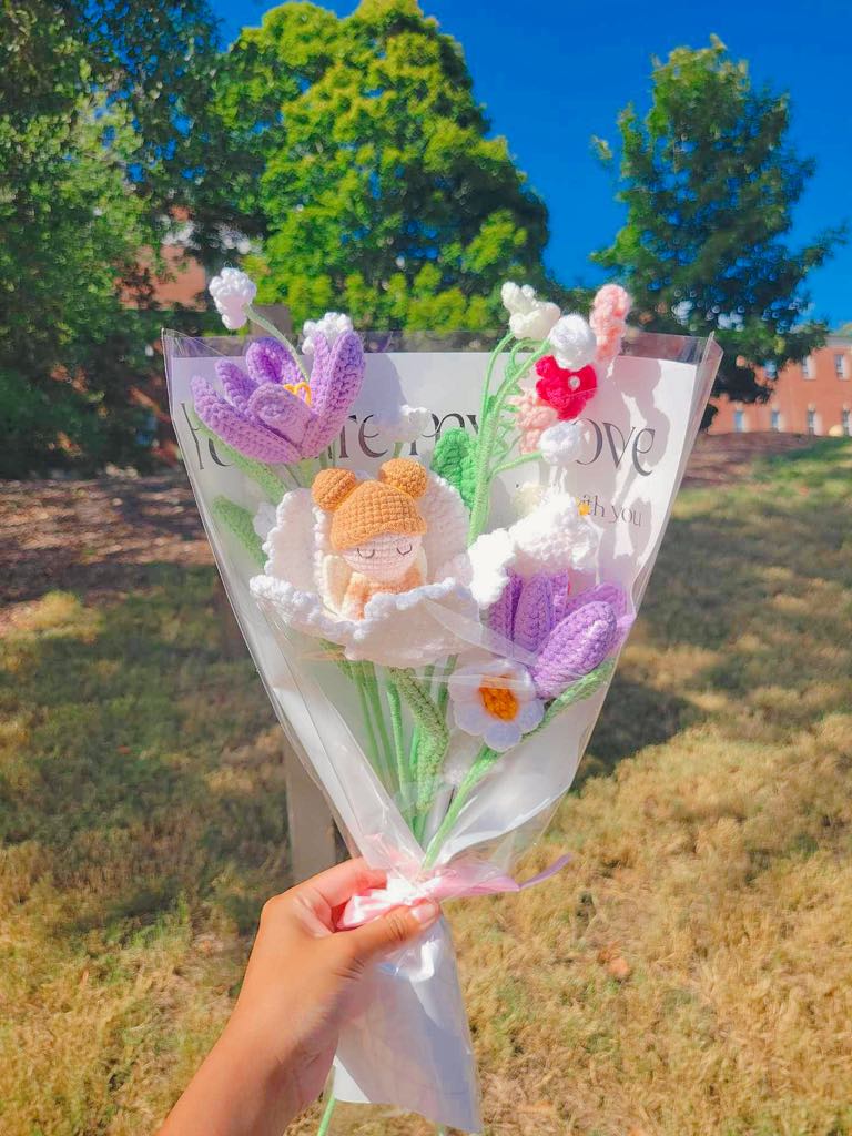 Crochet Angel Flower Bouquet