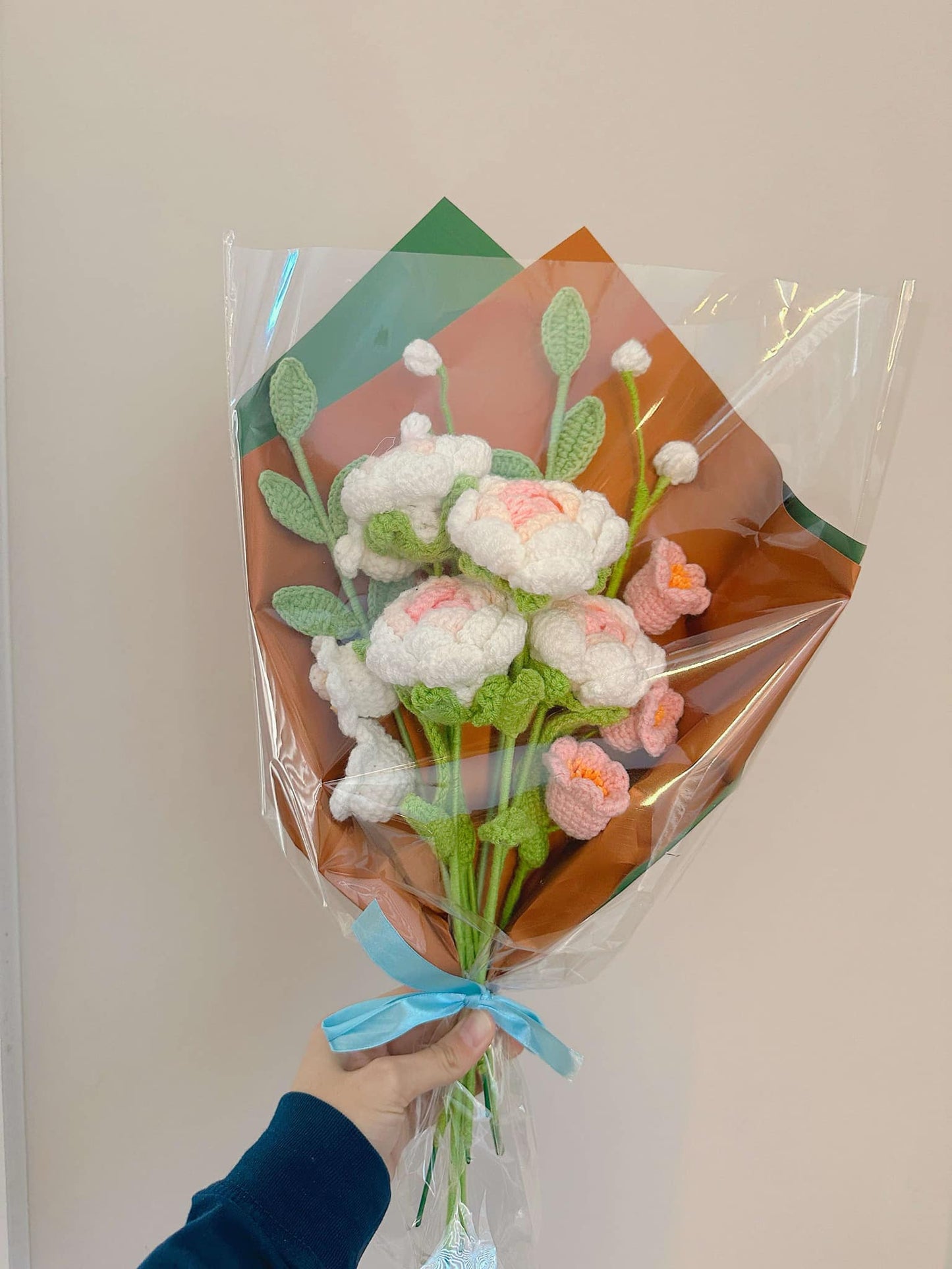Peony Crochet Flower Bouquet
