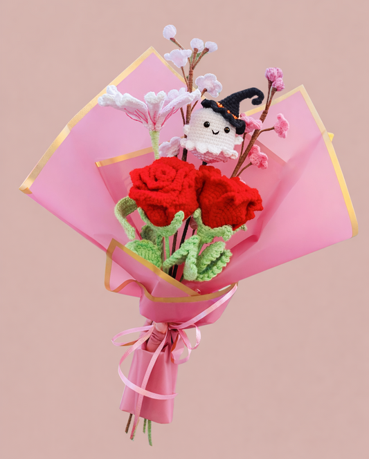 Rose Crochet Flower Bouquet