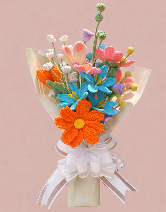 Blossom Symphony Crochet Flower Bouquet