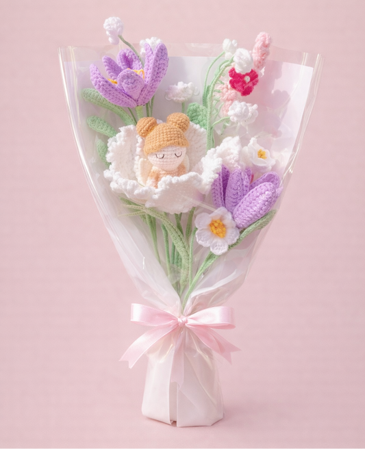 Crochet Angel Flower Bouquet