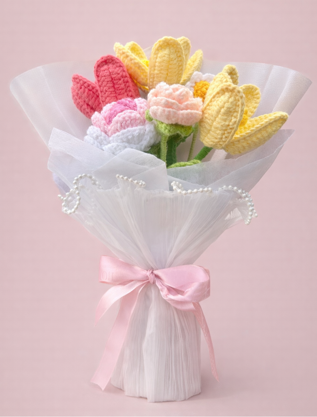 Spring Crochet Flower Bouquet