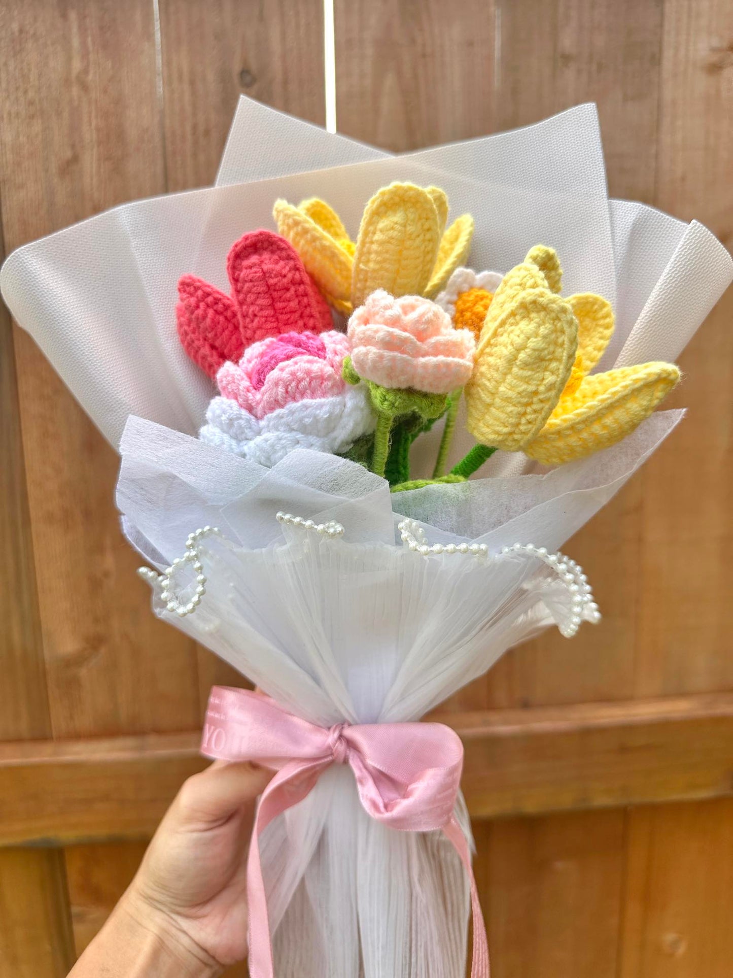 Spring Crochet Flower Bouquet